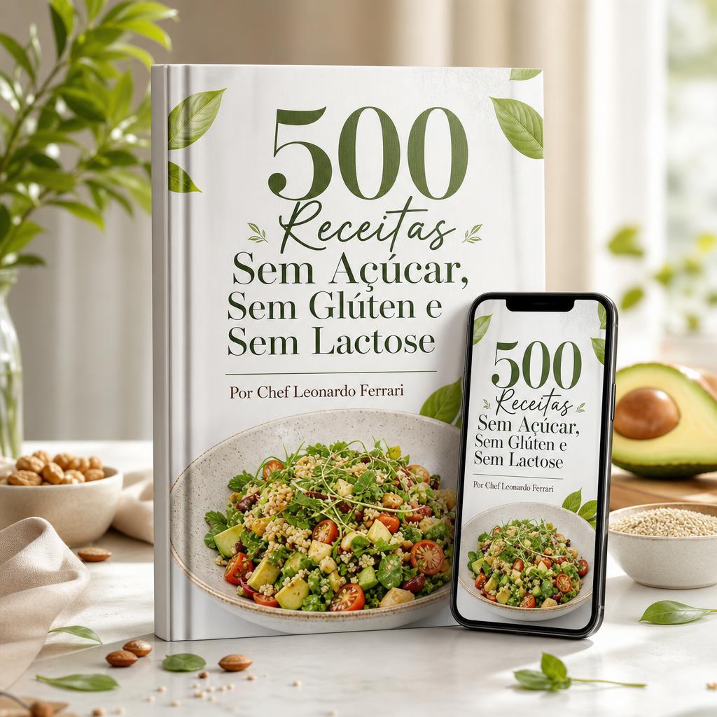 500 Receitas Sem Açúcar, Sem Glúten e Sem Lactose